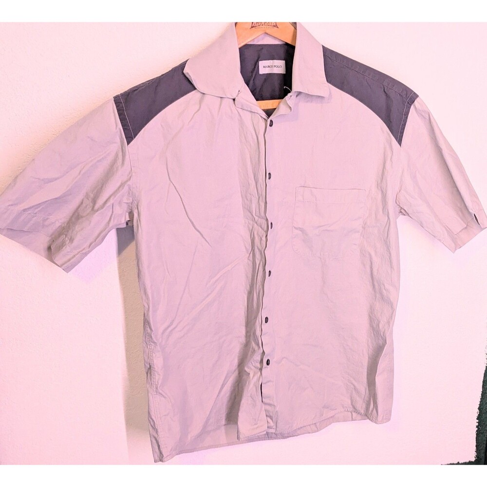 Marc O’Polo Polo Shirt Men Size L  Regular Fit Short Sleeve Collared Gray (854m)